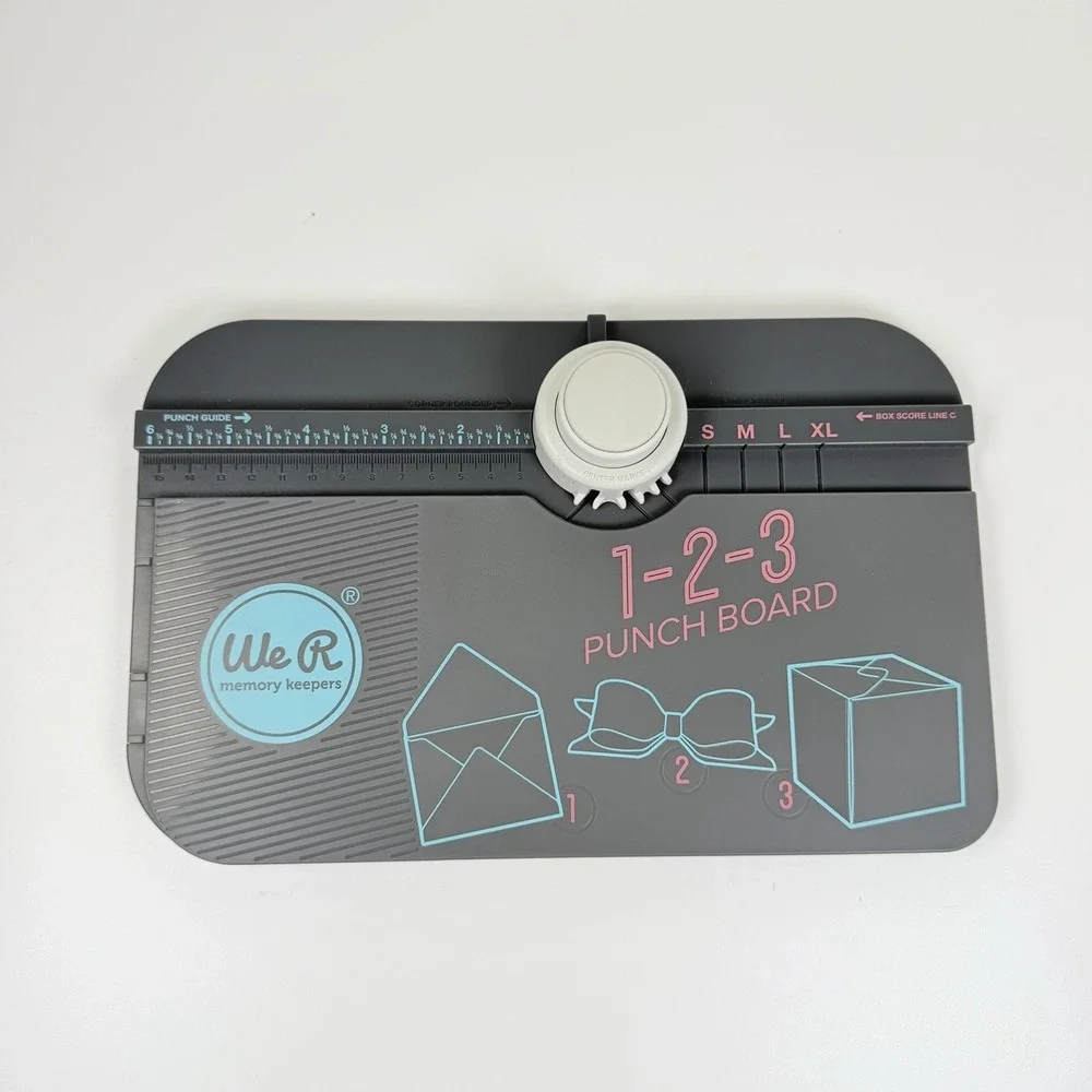 We R Memory Keepers 1-2-3 Punch Board 662530 Envelope Bow Box Maker